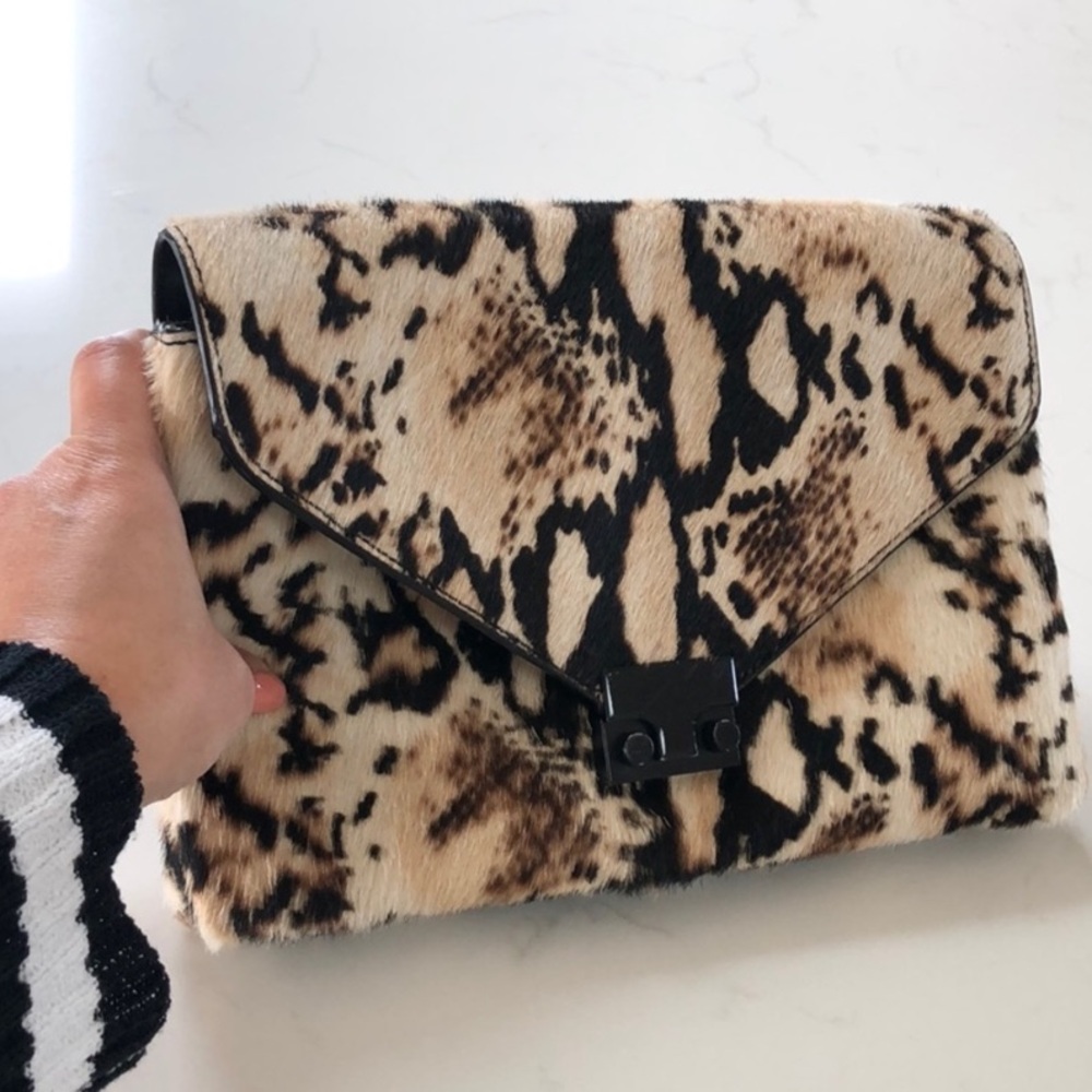 Leoffler Randall Hair Hide Clutch Bag